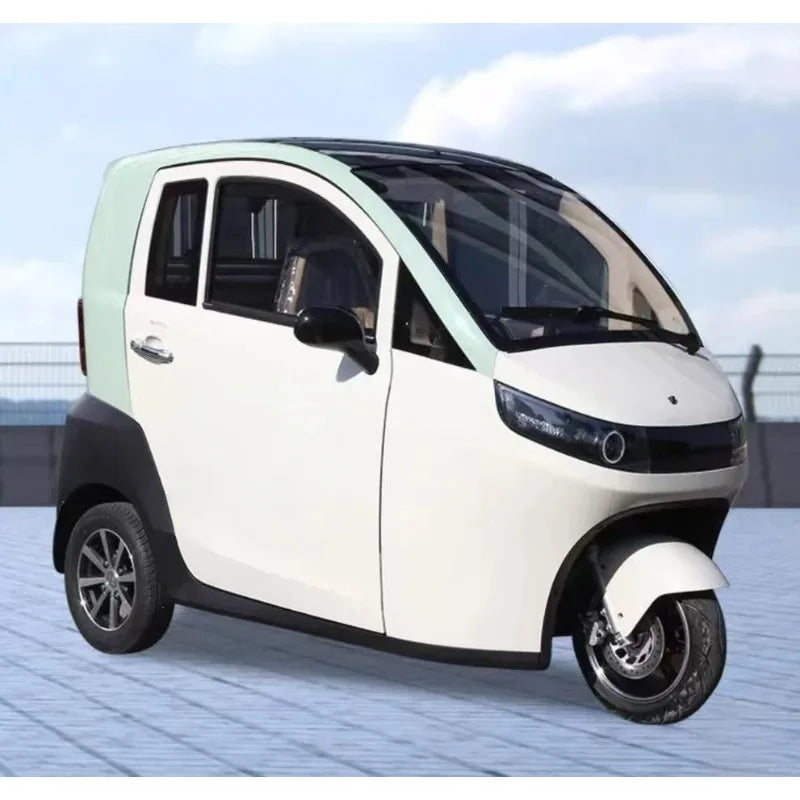 ANTNX China's Beautiful 3-Wheel Electric Pedal Scooter Chopper Tricycle with 2 Adult Passenger Seats for Home Roof Travel ANTNX.COM