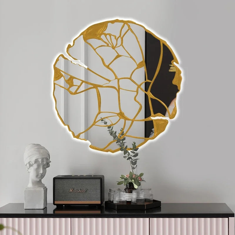 MMOOKA Bathroom Wall Mirrors Room Decor Aesthetic Luxury Large Model Wall Mirror Design Modern Style Espelho Parede Decoration Bedroom