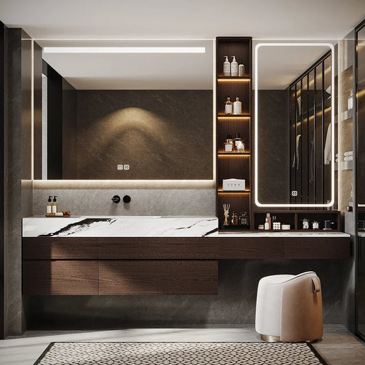 ANTNX Light Luxury Solid Wood Bathroom Cabinet Partitions Accessories Closet Cupboard Space Saver Gadgets Modern Gabinete Furniture ANTNX.COM
