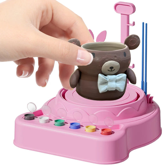 MMOOKA MMOOKA Kids Pottery Wheel Kit Electric Clay Wheel with Clay and Sculpting Tools Pottery Painting Art Kit DIY Clay Maker for Boys GirlsMMOOKA.COM