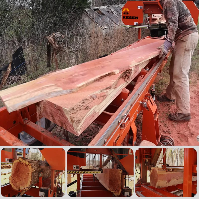 ANTNX Factory Sale Wood Working Machinery Big Log Portable Diesel Horizontal Wood Cutting Band Sawmill Machine ANTNX.COM