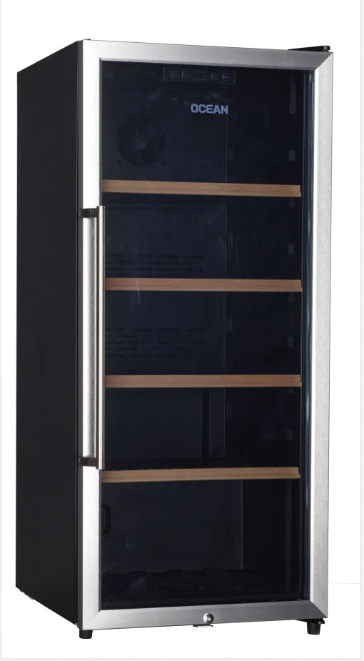 Single glass doors beverage upright refrigerator beer display cooler freezer