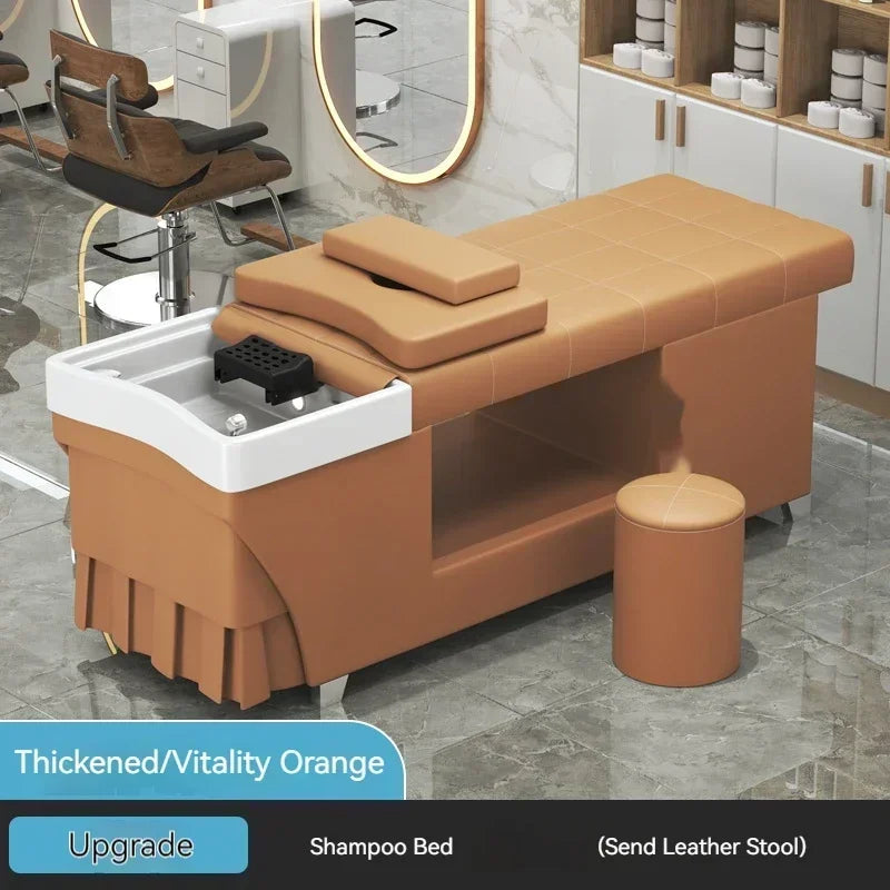 Shampoo lavello sedia da salone Testa Spa Letto da massaggio Acqua Rasatura Sedia da salone Fumigazione Testa Bacino cosmetico
