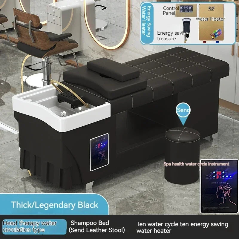 Shampoo lavello sedia da salone Testa Spa Letto da massaggio Acqua Rasatura Sedia da salone Fumigazione Testa Bacino cosmetico