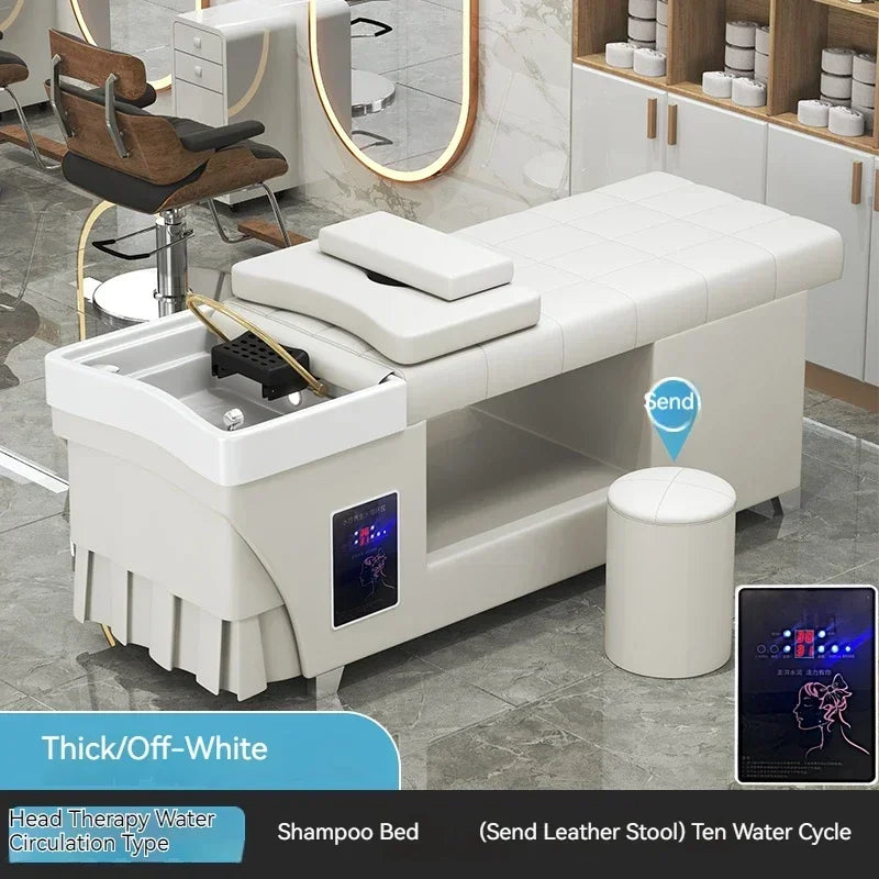 Shampoo lavello sedia da salone Testa Spa Letto da massaggio Acqua Rasatura Sedia da salone Fumigazione Testa Bacino cosmetico