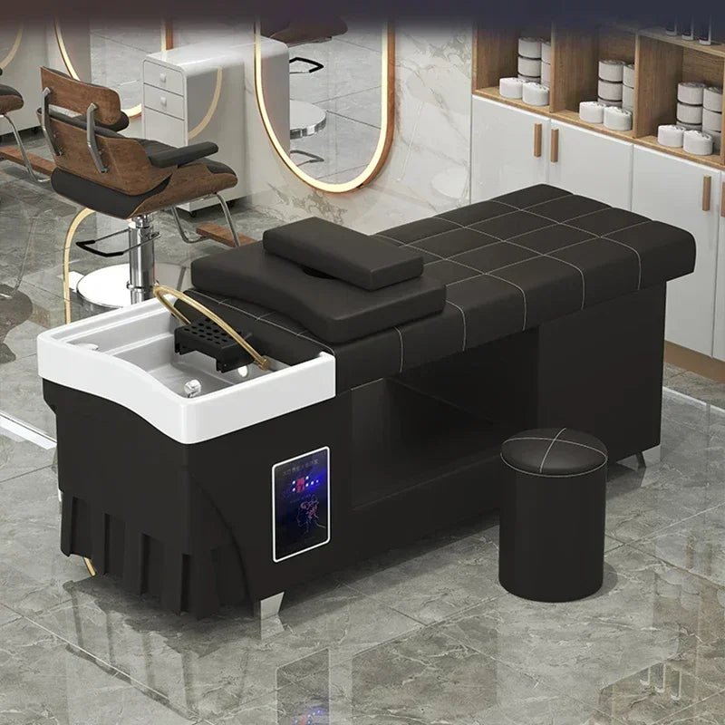 Shampoo lavello sedia da salone Testa Spa Letto da massaggio Acqua Rasatura Sedia da salone Fumigazione Testa Bacino cosmetico