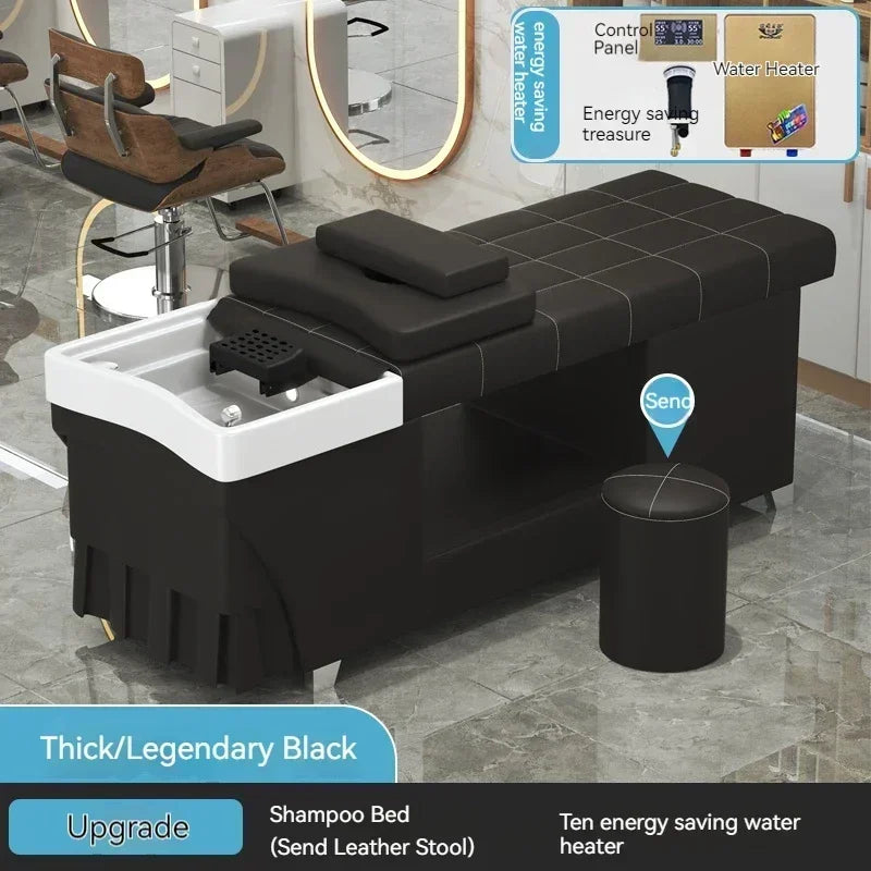 Shampoo lavello sedia da salone Testa Spa Letto da massaggio Acqua Rasatura Sedia da salone Fumigazione Testa Bacino cosmetico