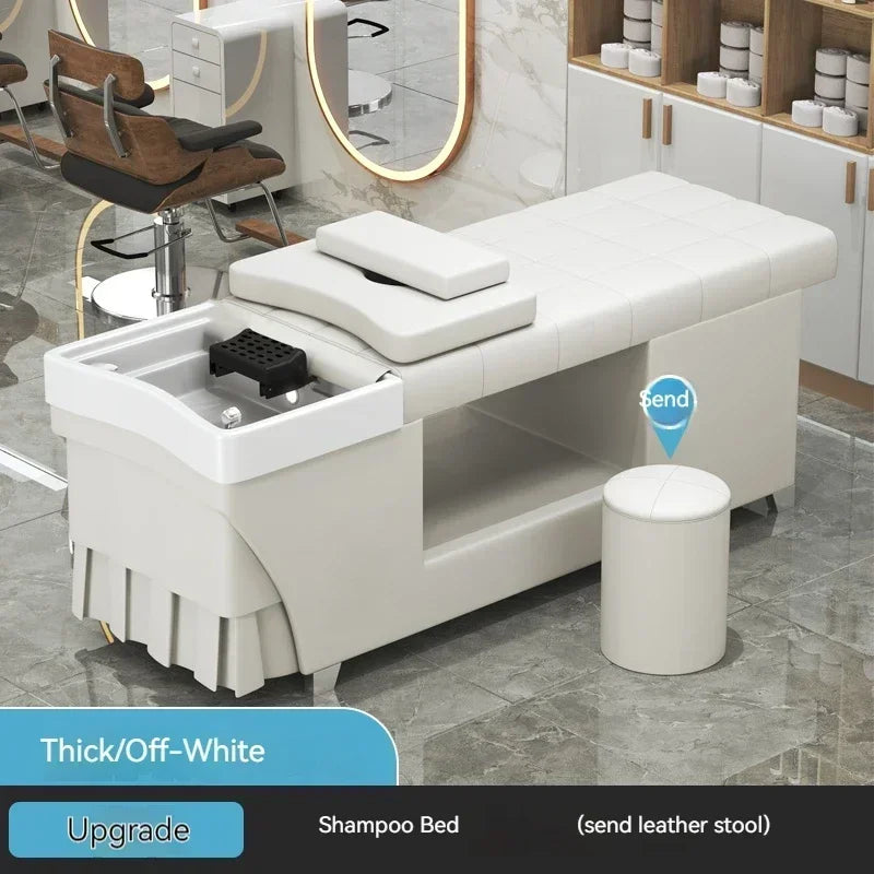 Shampoo lavello sedia da salone Testa Spa Letto da massaggio Acqua Rasatura Sedia da salone Fumigazione Testa Bacino cosmetico
