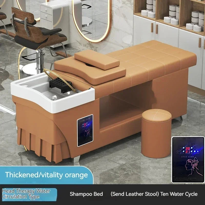 Shampoo lavello sedia da salone Testa Spa Letto da massaggio Acqua Rasatura Sedia da salone Fumigazione Testa Bacino cosmetico