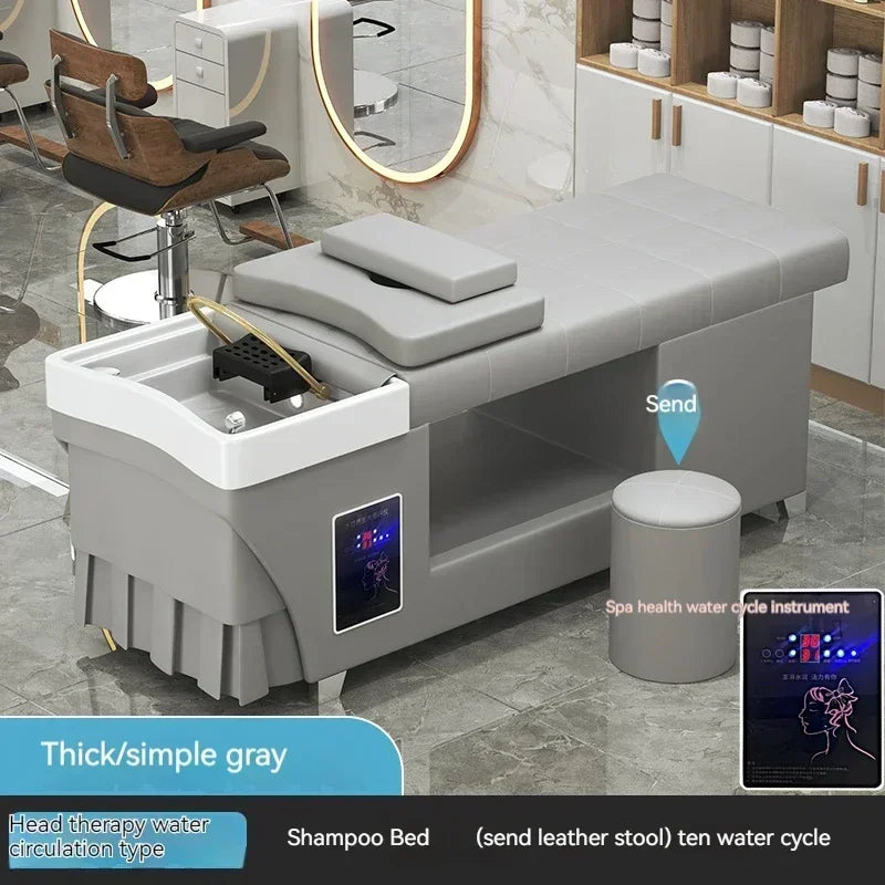 Shampoo lavello sedia da salone Testa Spa Letto da massaggio Acqua Rasatura Sedia da salone Fumigazione Testa Bacino cosmetico