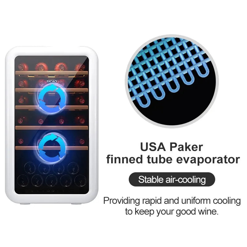 Sicao Mini Electric Compressor Full Retro Moon Red Wine Cooler Refrigerator Price Thailand Fridge Dubai Cabinet Showcase