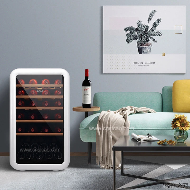 Sicao Mini Electric Compressor Full Retro Moon Red Wine Cooler Refrigerator Price Thailand Fridge Dubai Cabinet Showcase