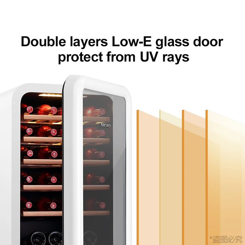 Sicao Mini Electric Compressor Full Retro Moon Red Wine Cooler Refrigerator Price Thailand Fridge Dubai Cabinet Showcase