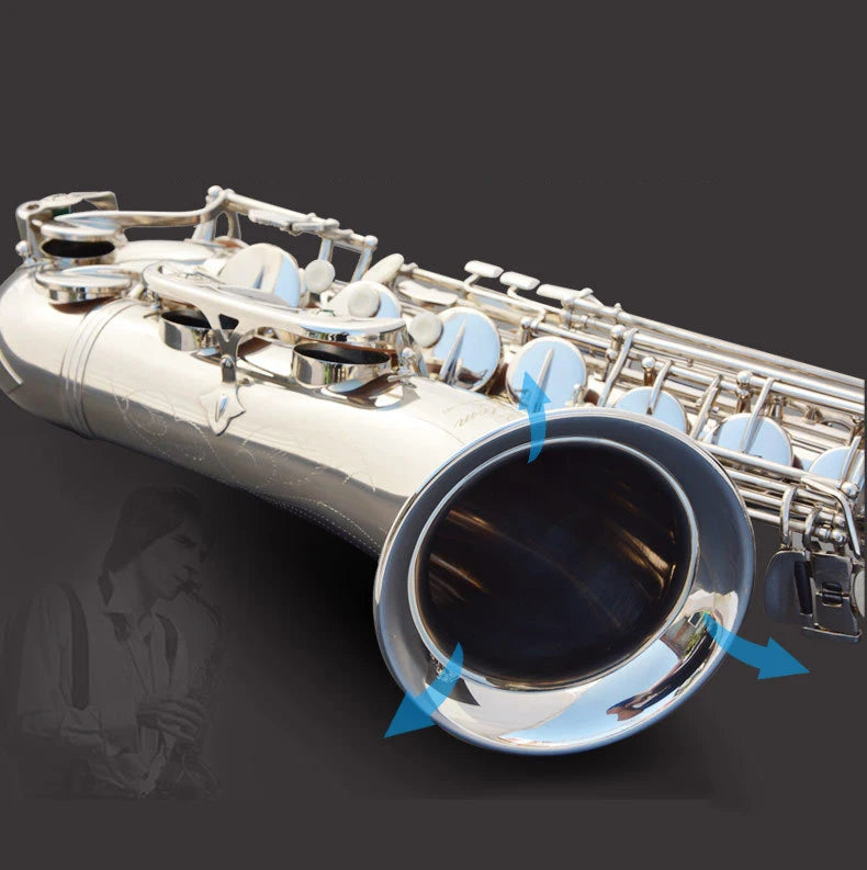 MMOOKA Silver With Nickel Plated Instrument Accessories  China Sax Professional Bb  Tenor Saxophone