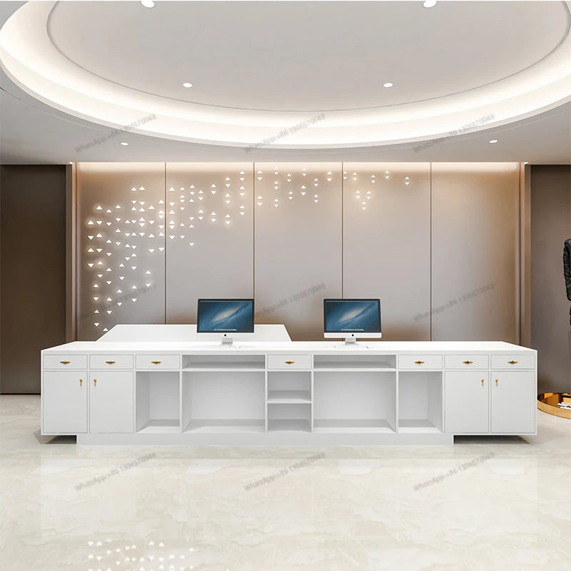 Simple modern Clothes shop bar front desk beauty salon cashier counter company reception desk real estate reception desk