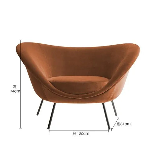 Simple modern luxury living room single creative sofa designer Yuanbao chair