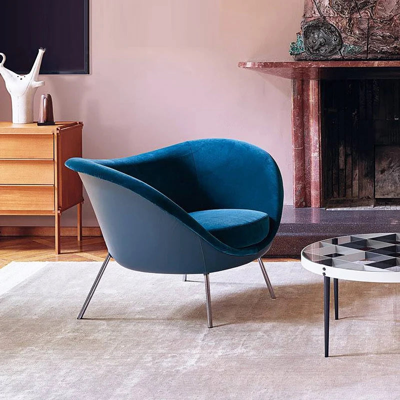 Simple modern luxury living room single creative sofa designer Yuanbao chair
