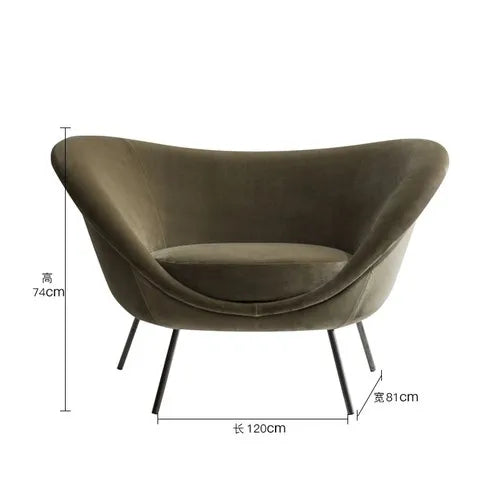 Simple modern luxury living room single creative sofa designer Yuanbao chair