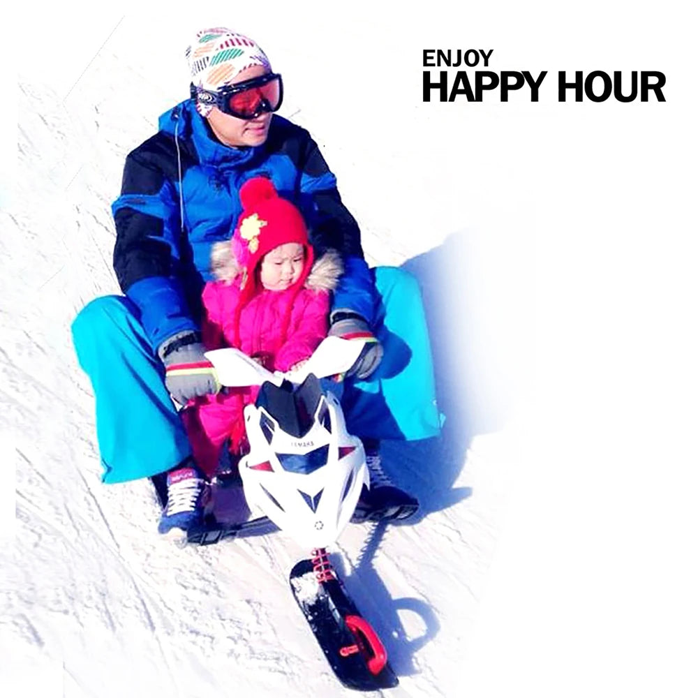 Skiing Vehicle Motorcycle For Adults or Kids Snow Sled Skiing Boards Equipment Latest Ski Car