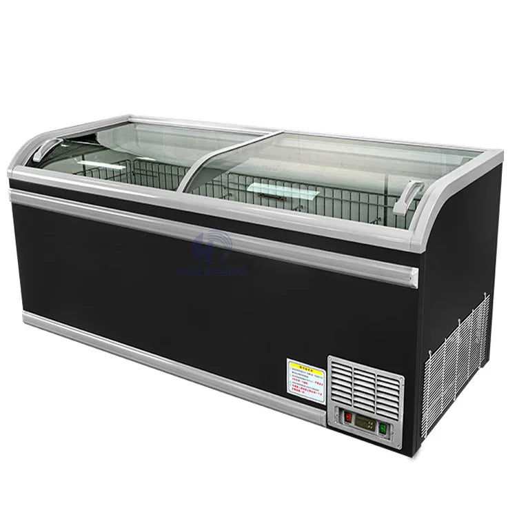 Sliding Glass Door Chest Island Freezer Supermarket Commercial Display Ice Sliding Glass Door Chest Island Freezer