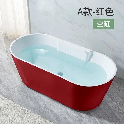 Small household integrated seamless forming acrylic princess bathtub