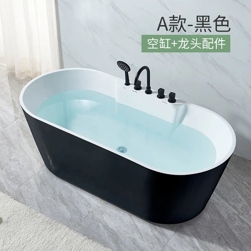 Small household integrated seamless forming acrylic princess bathtub