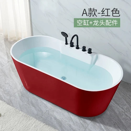 Small household integrated seamless forming acrylic princess bathtub