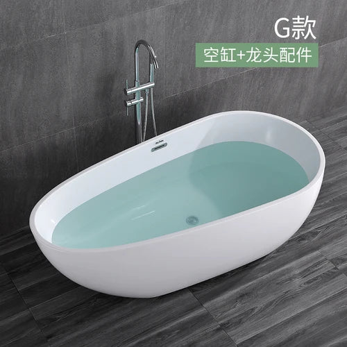 Small household integrated seamless forming acrylic princess bathtub