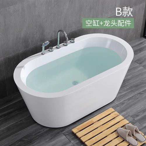 Small household integrated seamless forming acrylic princess bathtub