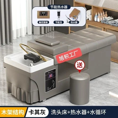Smart Head Therapy Fumigation Shampoo Chair Hairdressing Beauty Massage Special Water Heater Flat Lying Head Therapy Bed