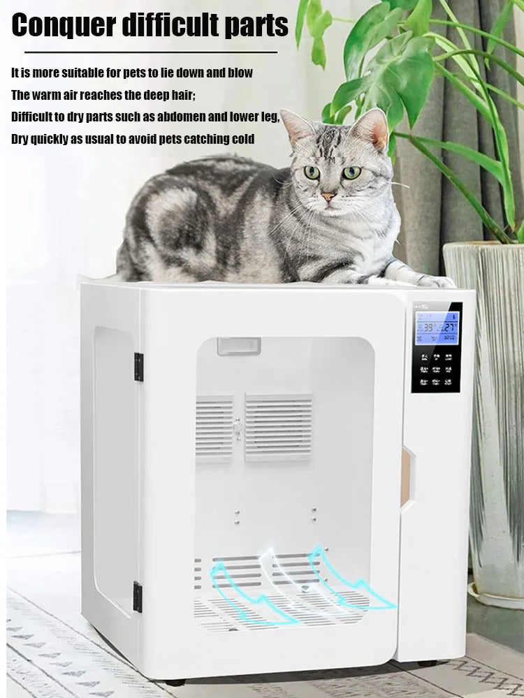 Smart Portable Pet Hair Drying Box for Dogs and Cats, Automatic Drying Box, Pet Shop Professional, Dog Grooming Equipment