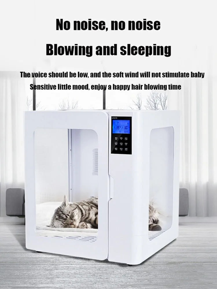 Smart Portable Pet Hair Drying Box for Dogs and Cats, Automatic Drying Box, Pet Shop Professional, Dog Grooming Equipment