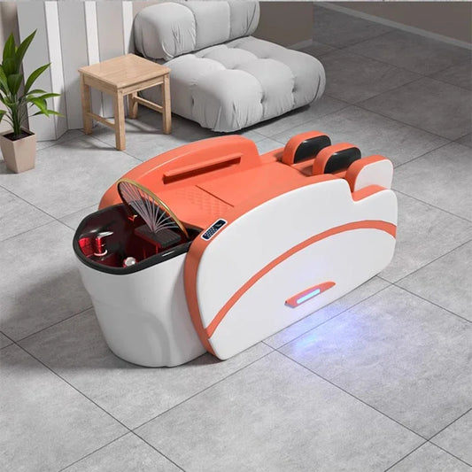 Smart Portable Shampo Chair Ergonomics Massage Head Spa Hair Wash Bed Luxury Therapy Silla Peluqueria Salon Furniture MQ50XF