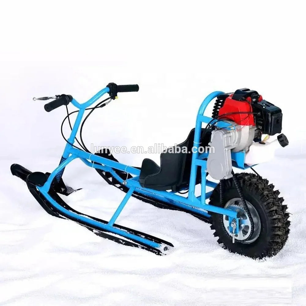 Snowmobile Electric Petrol Amusement Ski Car Vehicle Kids Playground Snow Sledge Snowmobile Children Skiing Equipments