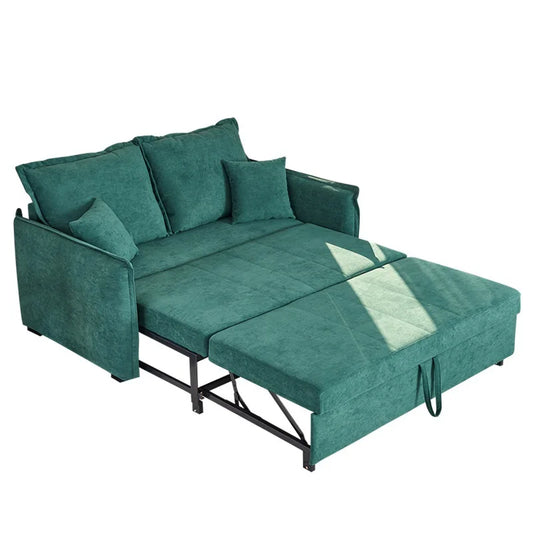 Sofa bed with mattress, Nordic simple multi-functional flip into iron frame sofa bed dual-purpose foldable