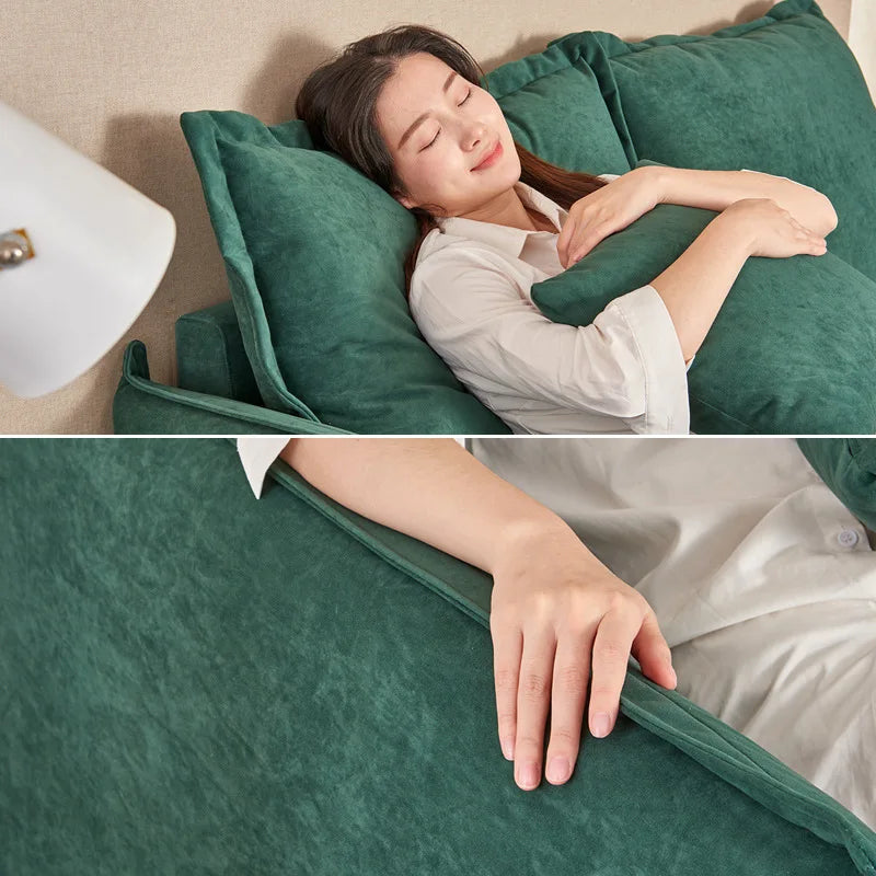 Sofa bed with mattress, Nordic simple multi-functional flip into iron frame sofa bed dual-purpose foldable