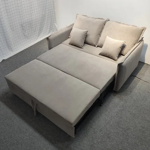 Sofa bed with mattress, Nordic simple multi-functional flip into iron frame sofa bed dual-purpose foldable