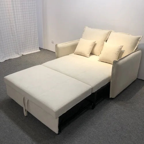 Sofa bed with mattress, Nordic simple multi-functional flip into iron frame sofa bed dual-purpose foldable