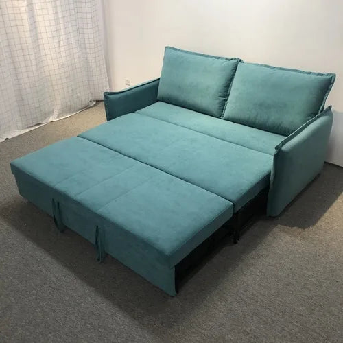 Sofa bed with mattress, Nordic simple multi-functional flip into iron frame sofa bed dual-purpose foldable