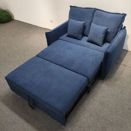 Sofa bed with mattress, Nordic simple multi-functional flip into iron frame sofa bed dual-purpose foldable