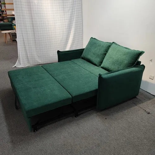 Sofa bed with mattress, Nordic simple multi-functional flip into iron frame sofa bed dual-purpose foldable