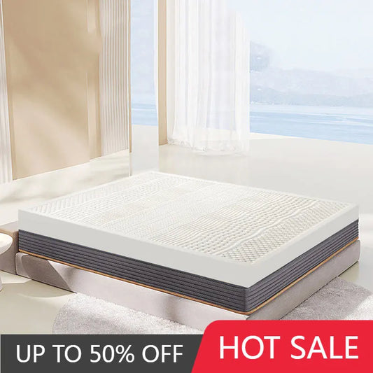 && Soft Comfort Sleep Mattress Latex Natural White Minimalist Double Mattress Folding Adults Bedroom Tatamis Suelo Home Furniture