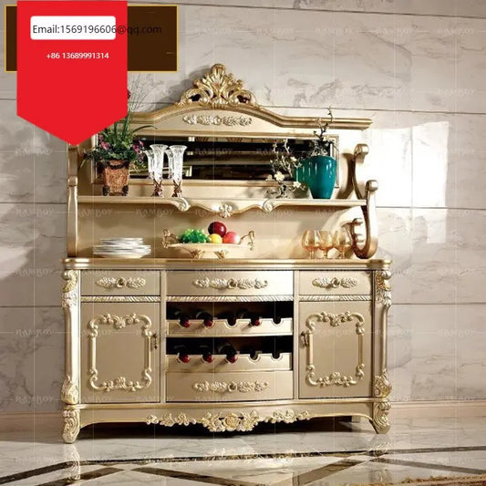 Solid wood European French wine cabinet, locker, restaurant, small side cabinet, food and beverage cabinet, tea cabinet