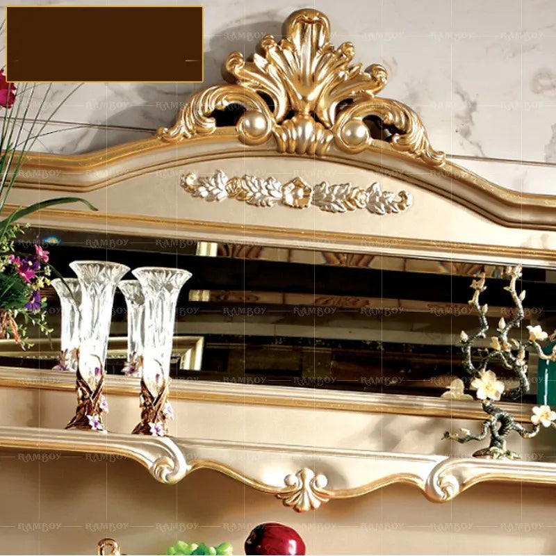 Solid wood European French wine cabinet, locker, restaurant, small side cabinet, food and beverage cabinet, tea cabinet