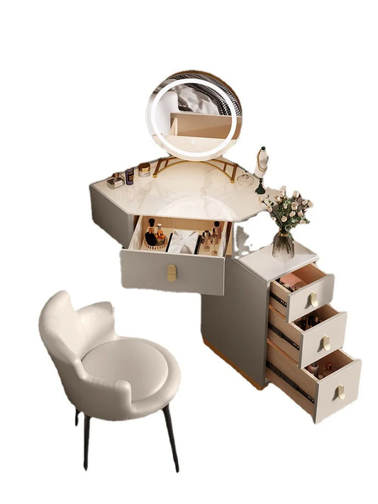 Solid wood corner dresser bedroom simple storage triangle cabinet small makeup table