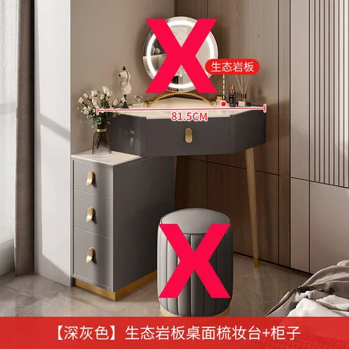 Solid wood corner dresser bedroom simple storage triangle cabinet small makeup table