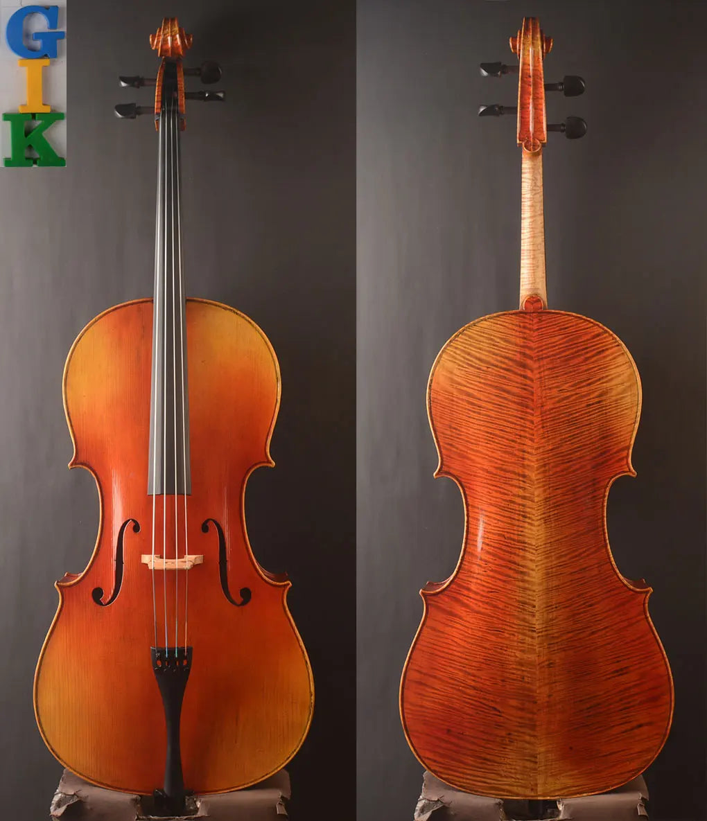 MMOOKA Special offer A Stradivari 1730 "De munck"copy 4/4 cello ! Silm Body suit for Lady DeepFine tone, with defect !no quality effect
