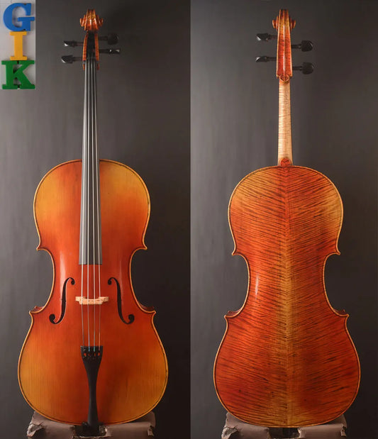 MMOOKA Special offer A Stradivari 1730 "De munck"copy 4/4 cello ! Silm Body suit for Lady DeepFine tone, with defect !no quality effect