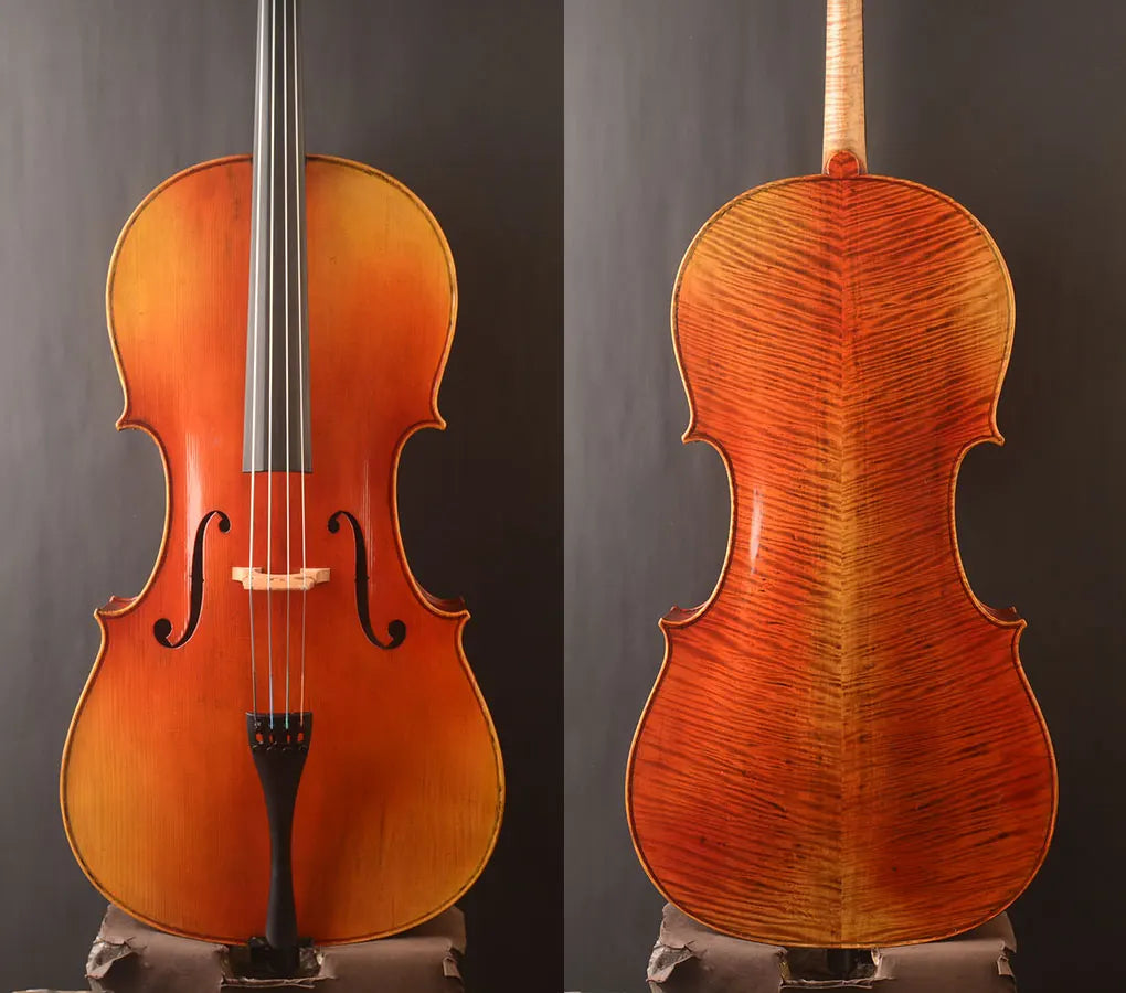 MMOOKA Special offer A Stradivari 1730 "De munck"copy 4/4 cello ! Silm Body suit for Lady DeepFine tone, with defect !no quality effect
