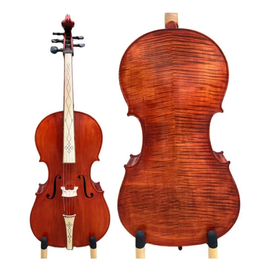 MMOOKA Special offer!Super value Baroque style SONG maestro 5 strings cello 4/4#15931